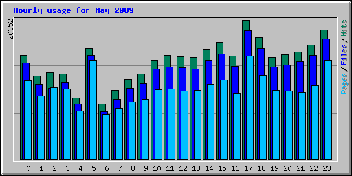 Hourly usage for May 2009